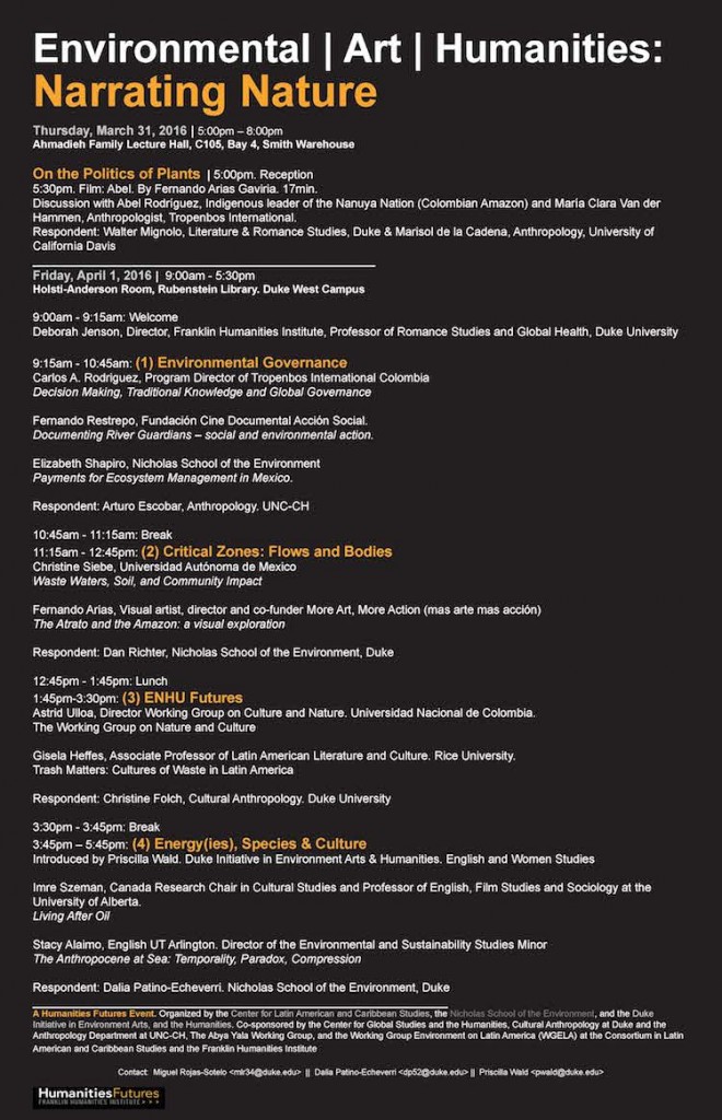 Environmental Art Humanities Narrating Nature (DAY ONE) Franklin