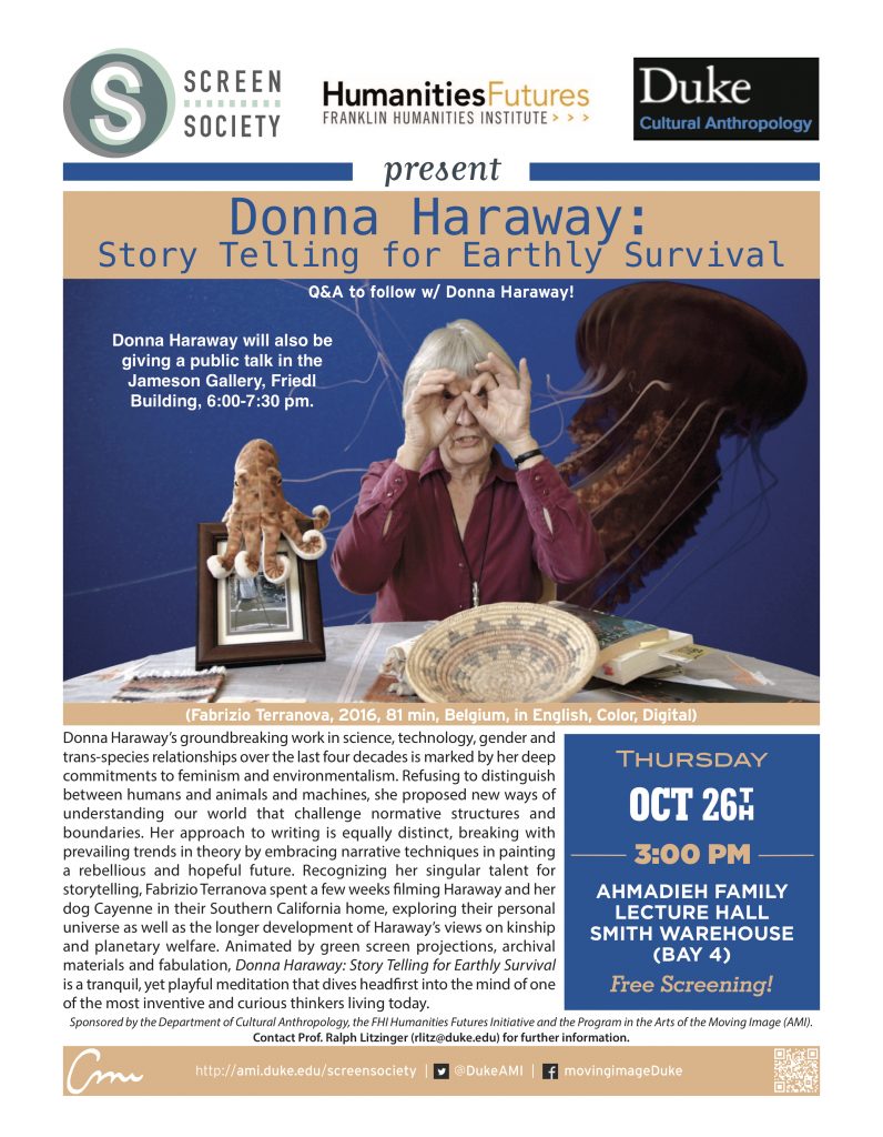 Donna Haraway Story Telling for Earthly Survival Franklin Humanities